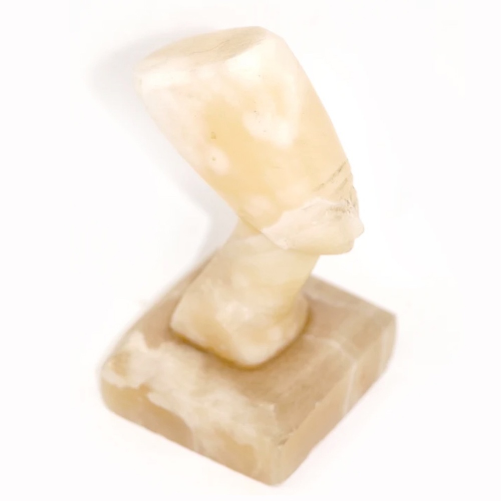 Carved Soap Stone Nefertiti Egyptian Queen Sculpture, Paper Weight, Vintage